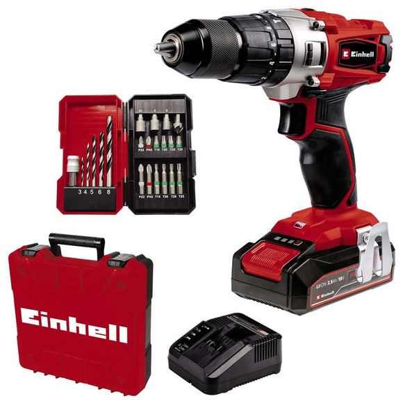 Einhell Power X-Change 18V Cordless 44Nm Combi Drill & Accessory