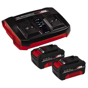 Einhell Power X-Change 2 x 18V 4Ah Batteries & Twincharger Kit